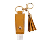 10pcs 30ml Prtable Disinfectant Gel Bottles Leather Hand Sanitizer Gel Holder botes gel hidroalcolico rellenable llavero